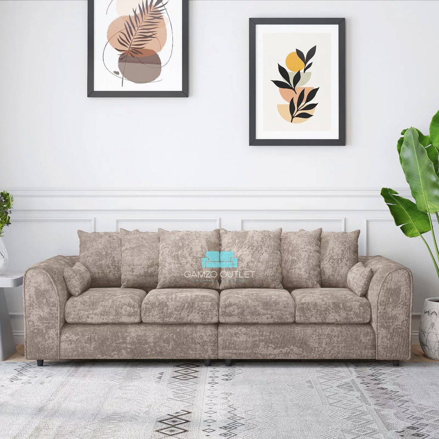 Alaska  Fabric 4 Seater Scatterback Sofa