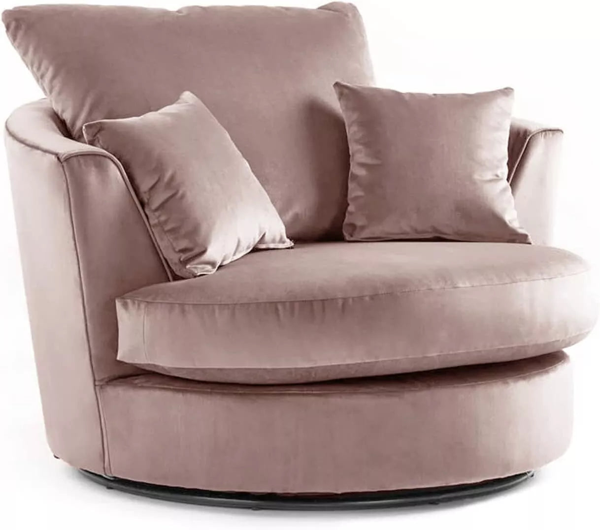 Plush Fabric Swivel Chair