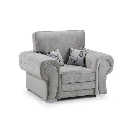 Verona Fabric Grey Armchair