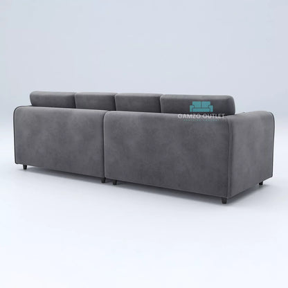 Plush Velvet 4 Seater Full Back Sofa