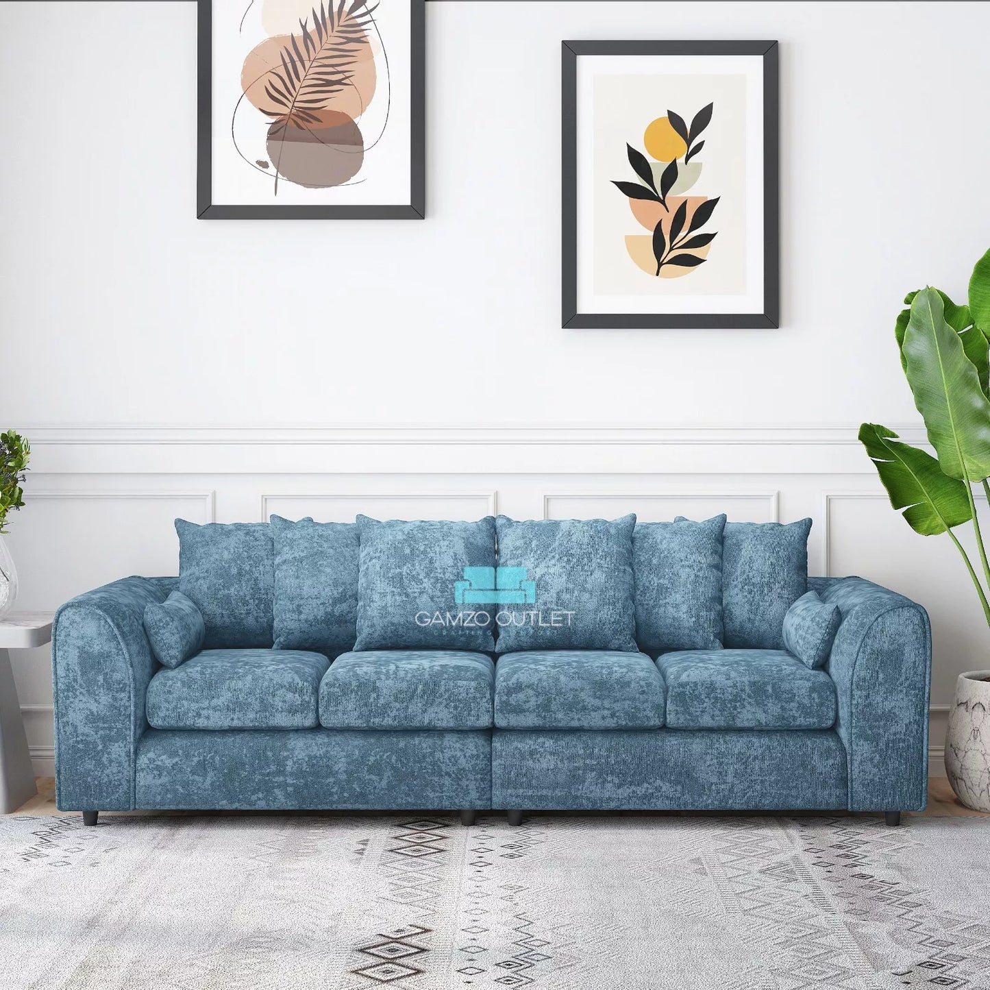 Alaska  Fabric 4 Seater Scatterback Sofa