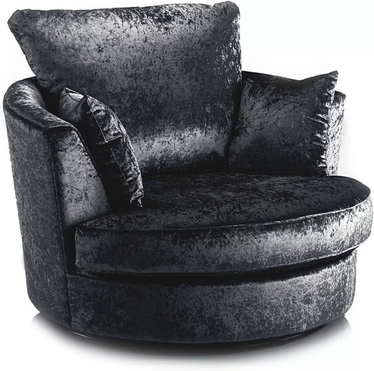 Crushed Velvet Swivel Chair