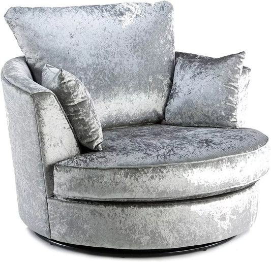 Crushed Velvet Swivel Chair