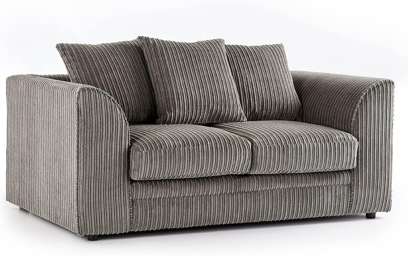 Jumbo Cord Fabric 2 Seater Scatter Back Sofa