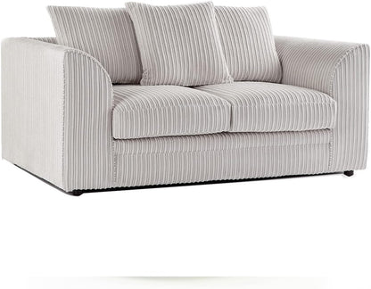 Jumbo Cord Fabric 2 Seater Scatter Back Sofa