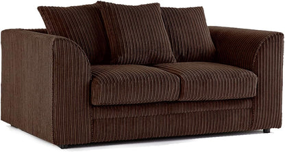 Jumbo Cord Fabric 2 Seater Scatter Back Sofa