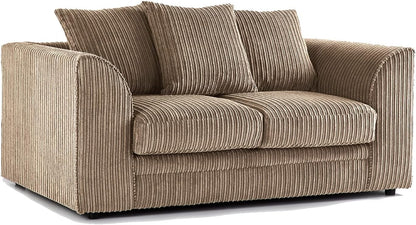 Jumbo Cord Fabric 2 Seater Scatter Back Sofa