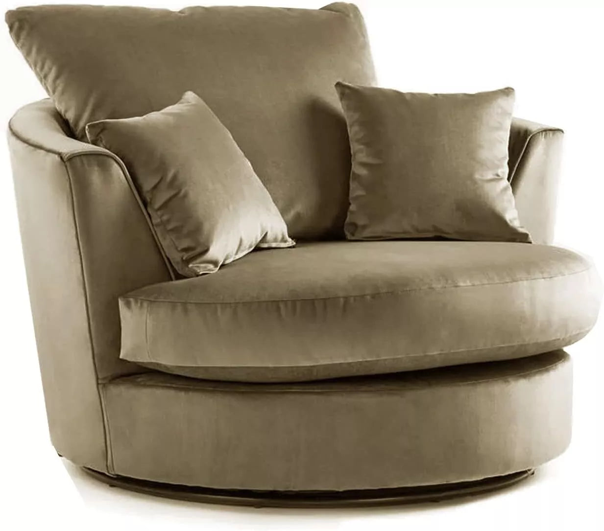 Plush Fabric Swivel Chair