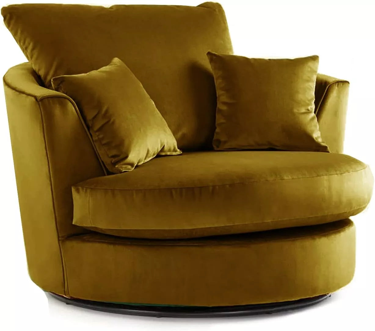 Plush Fabric Swivel Chair