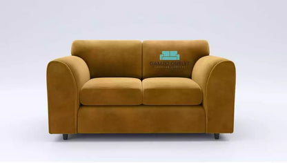 PLUSH FABRIC 2 SEATER FULL BACK SOFA